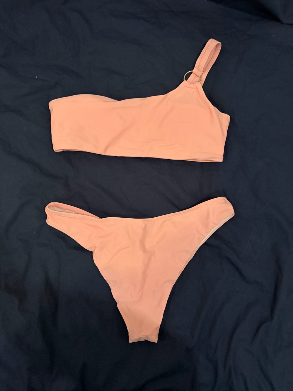 One-Shoulder Peach Women’s Bikini Set